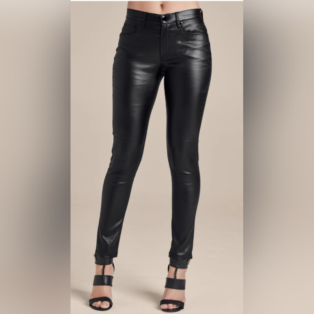 NWOT- Venus 5-Pocket Faux-Leather Pants. Size 2